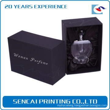 Custom black luxury paper small cardboard empty perfume box